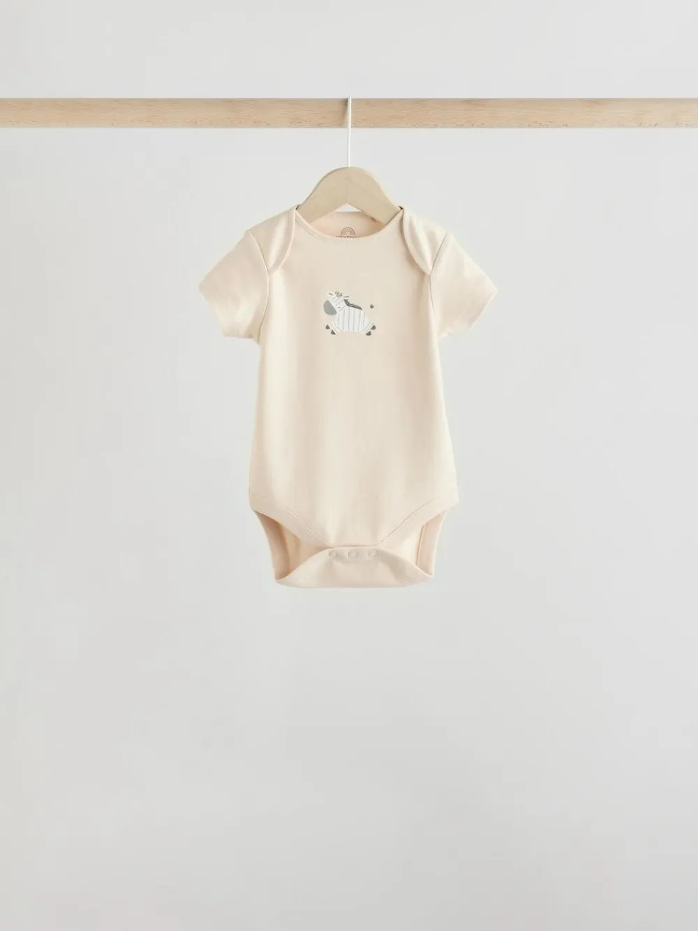 Discount Next Grey Zebra Baby Short Sleeve Bodysuits 100% Cotton 5 Pack