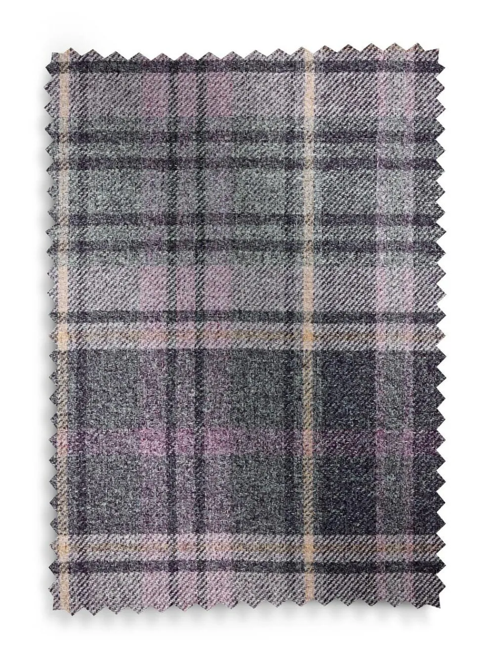 New Next Grey/Pink Brushed Check Super Thermal Eyelet Curtains