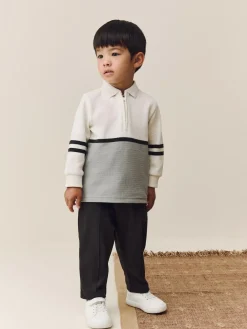 Next Long Sleeve Polo Shirt And Joggers Set (3mths-7yrs)^BOY Tops|Sets & Outfits