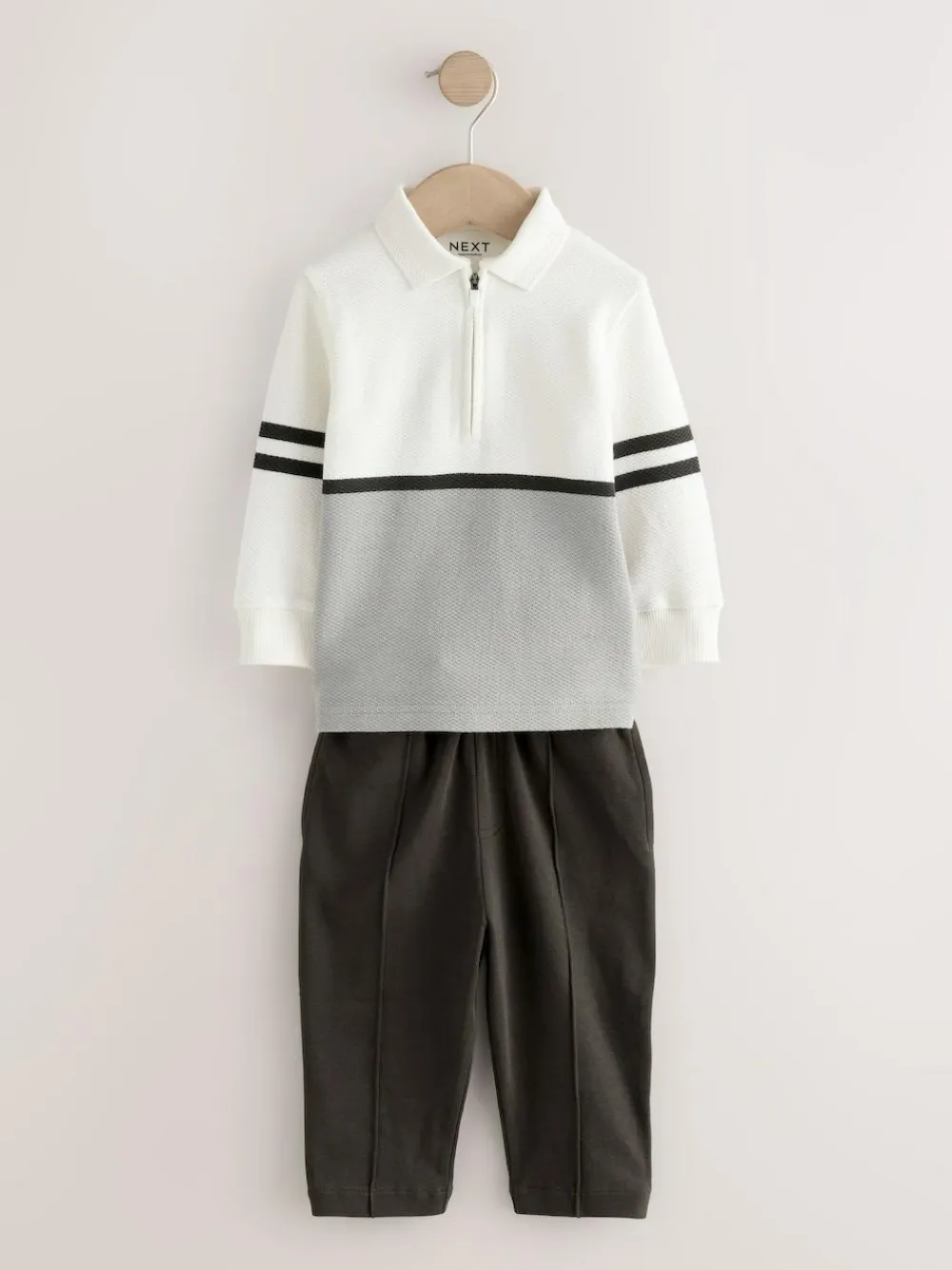 Next Long Sleeve Polo Shirt And Joggers Set (3mths-7yrs)^BOY Tops|Sets & Outfits
