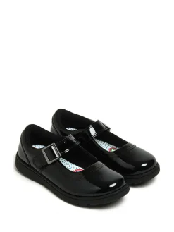 Online Harry Bear Black Patent Rainbow Girls School Shoes
