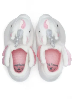 Clearance Harry Bear Purple Unicorn Printed Slippers