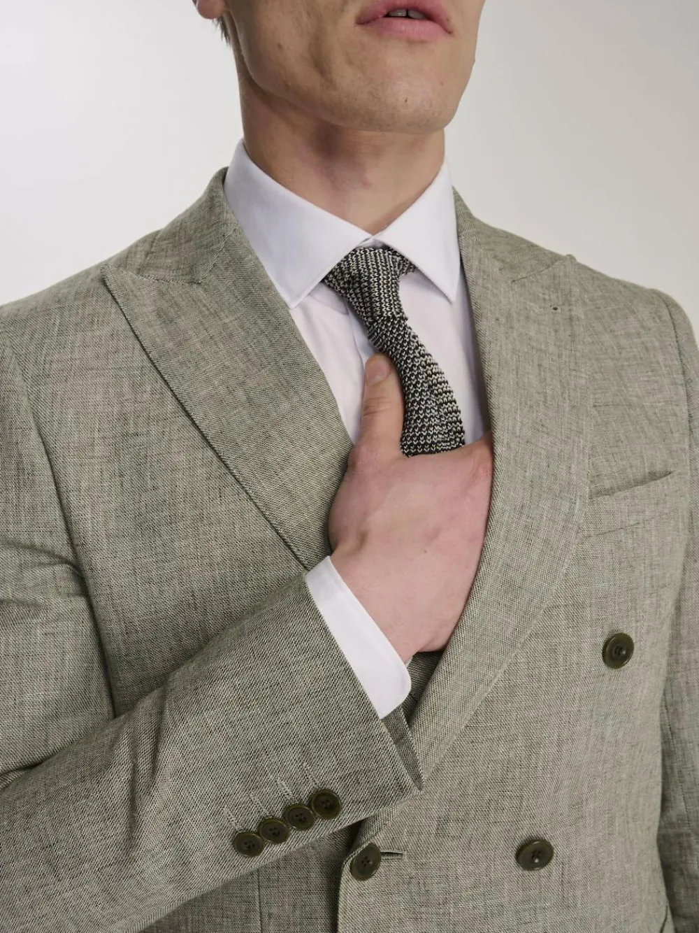 Harry Brown Giacomo Cotton Linen Double Breasted Suit Jacket^ Suits & Tuxedos