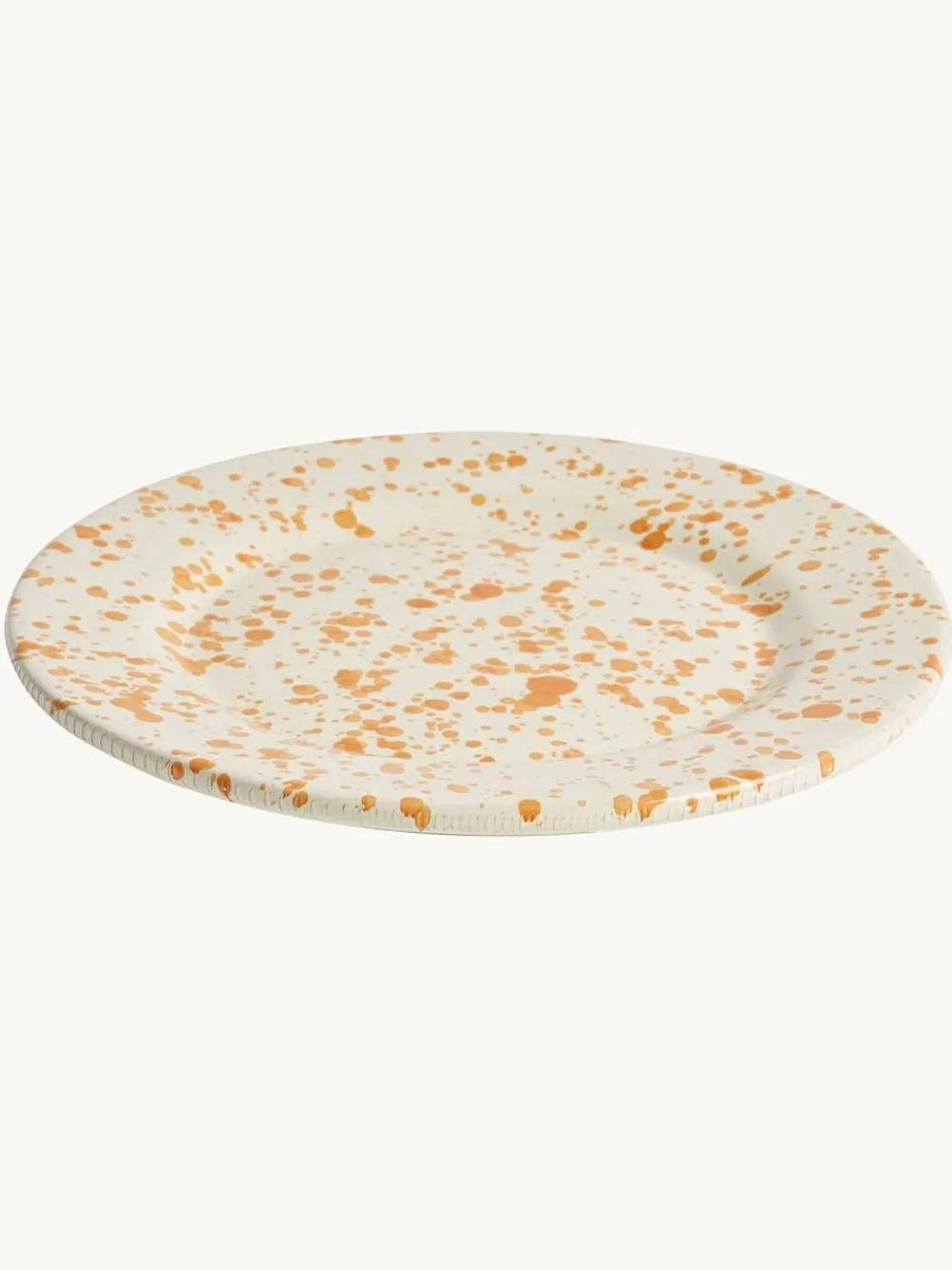 Best Hot Pottery Set of 4 Splatter Side Plates Burnt Orange