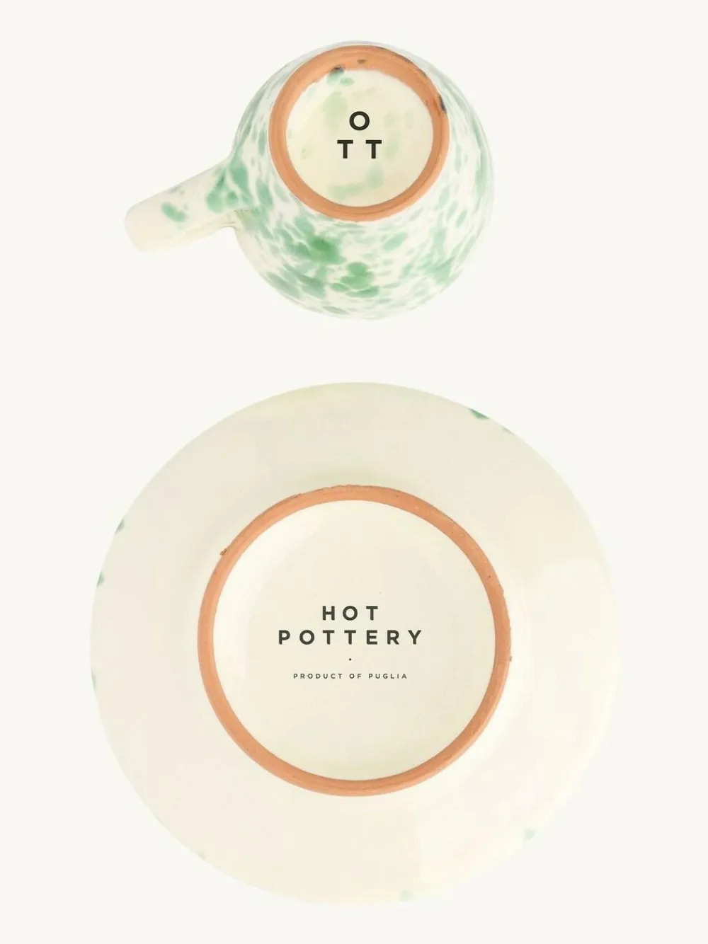 Hot Pottery Set of 4 Splatter Espresso Set^ Mugs & Cups