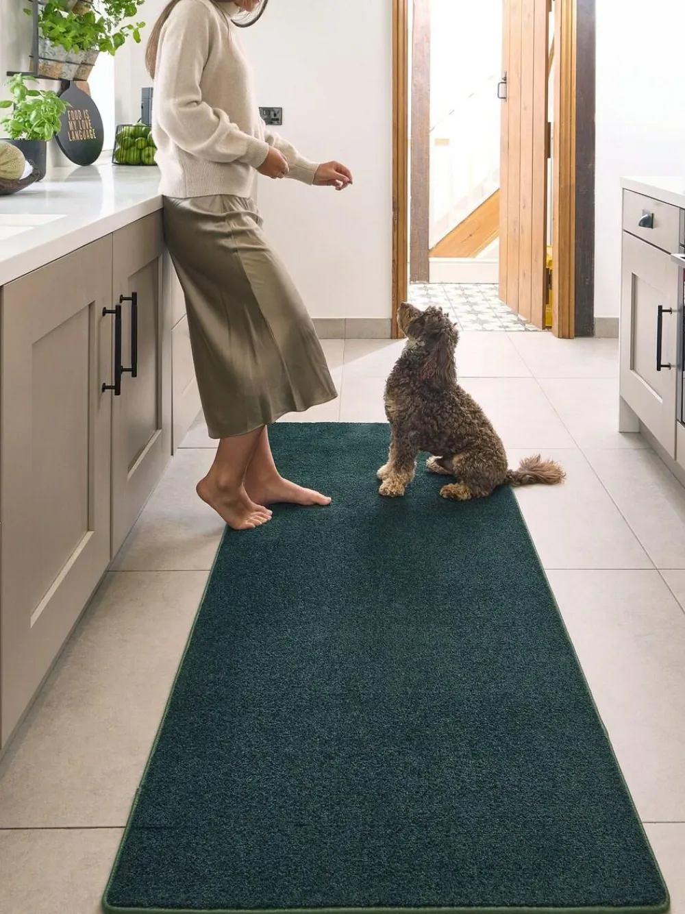 Clearance Hug Rug Sense Runner Forest Green
