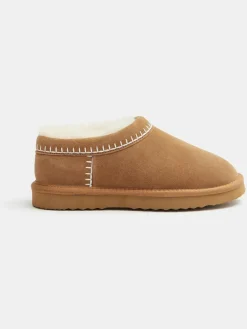 Hush Padded Collar Shearling Snug Slippers^Women Slippers