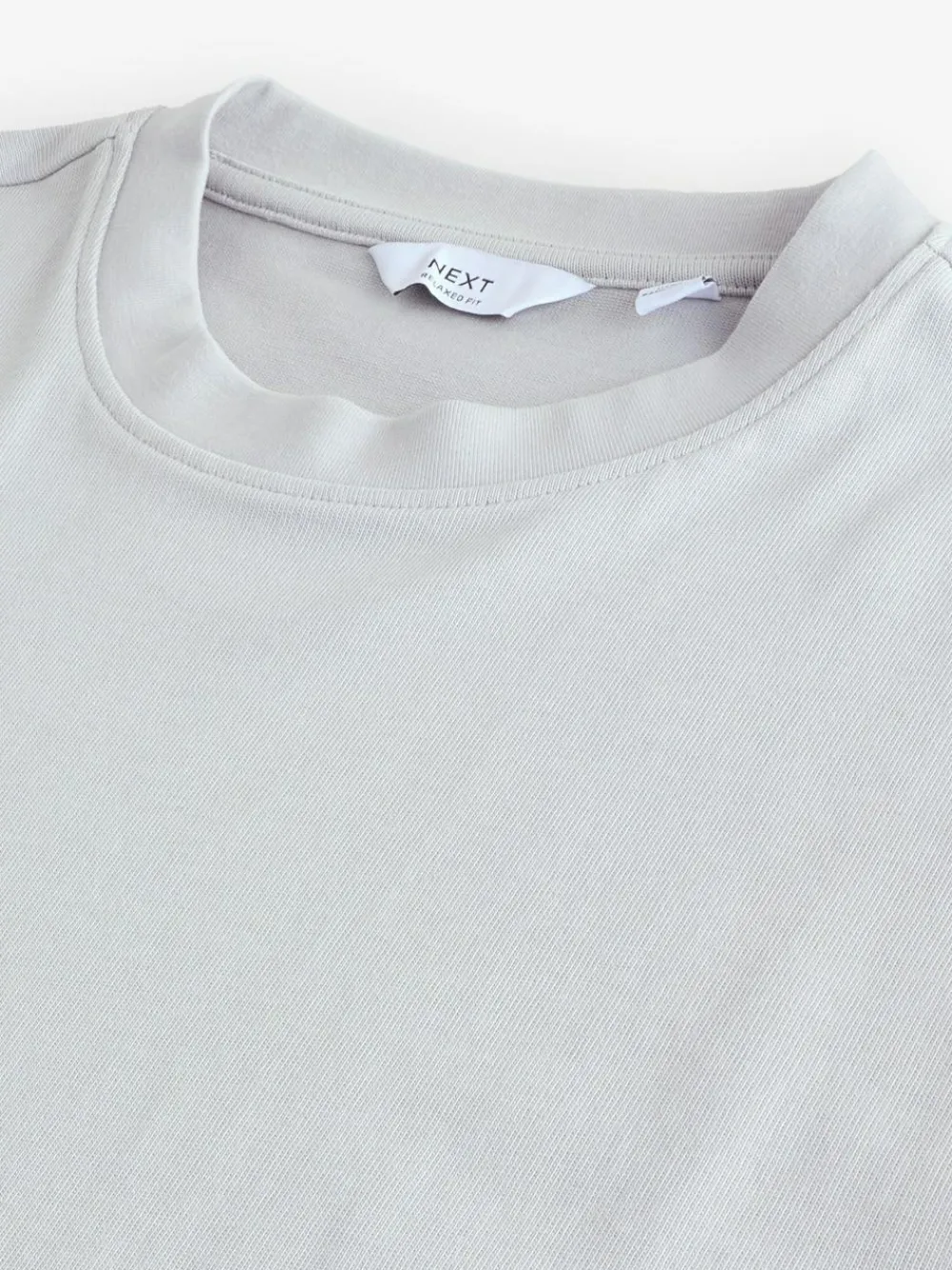 New Next Ice Grey Relaxed Fit Heavyweight T-Shirt