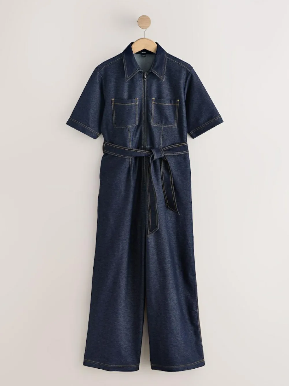 Next Indigo Blue Denim Jersey Jumpsuit^Women Jumpsuits & Playsuits