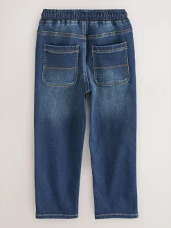 New Next Loose Fit Stretch Elasticated Waist Jeans (3-16yrs) Indigo Blue