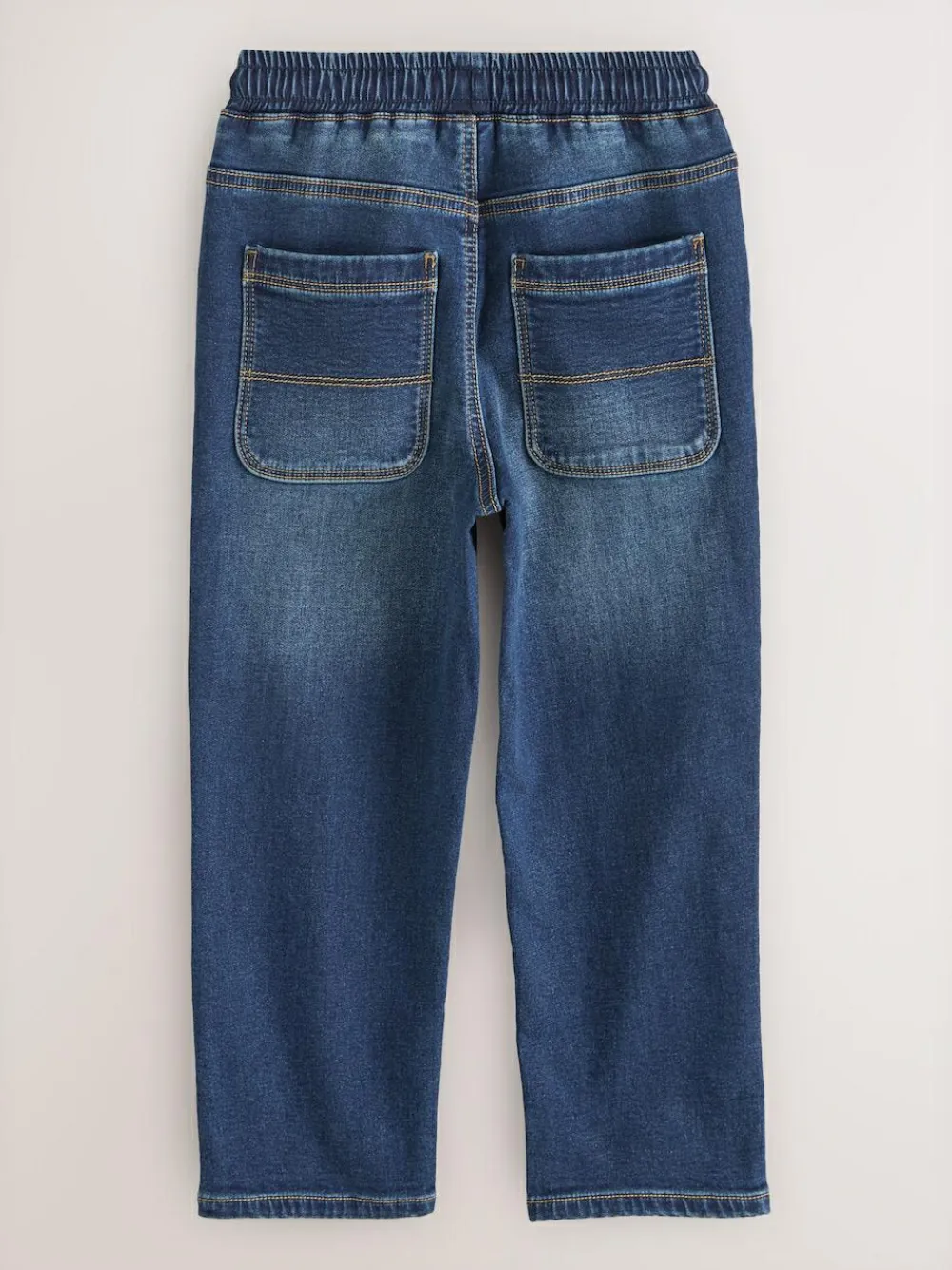 New Next Loose Fit Stretch Elasticated Waist Jeans (3-16yrs) Indigo Blue