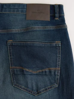 Hot Next Straight Fit Authentic Stretch Denim Jeans Indigo Blue
