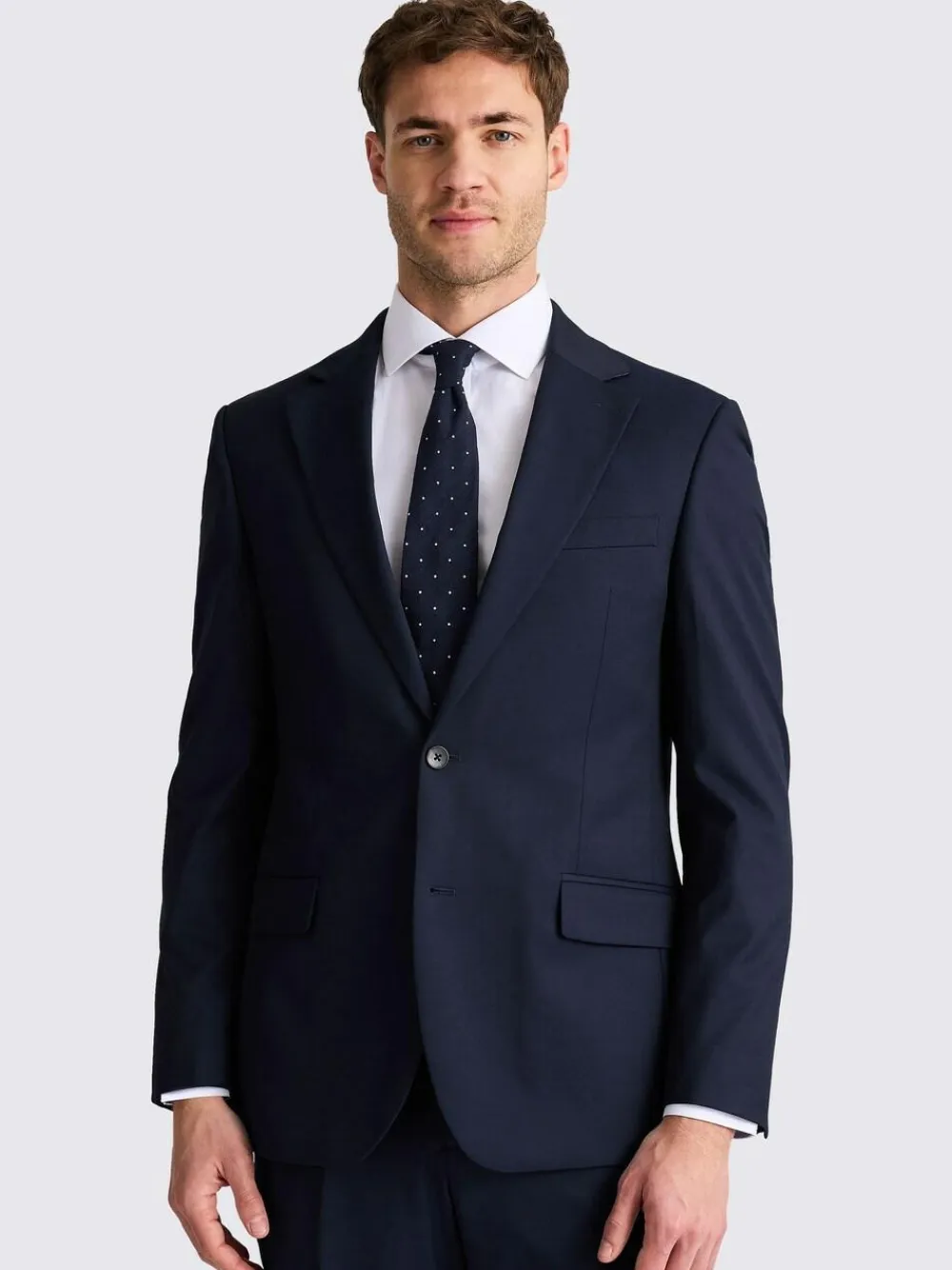 New MOSS Ink Blue Tailored Stretch Suit Jacket