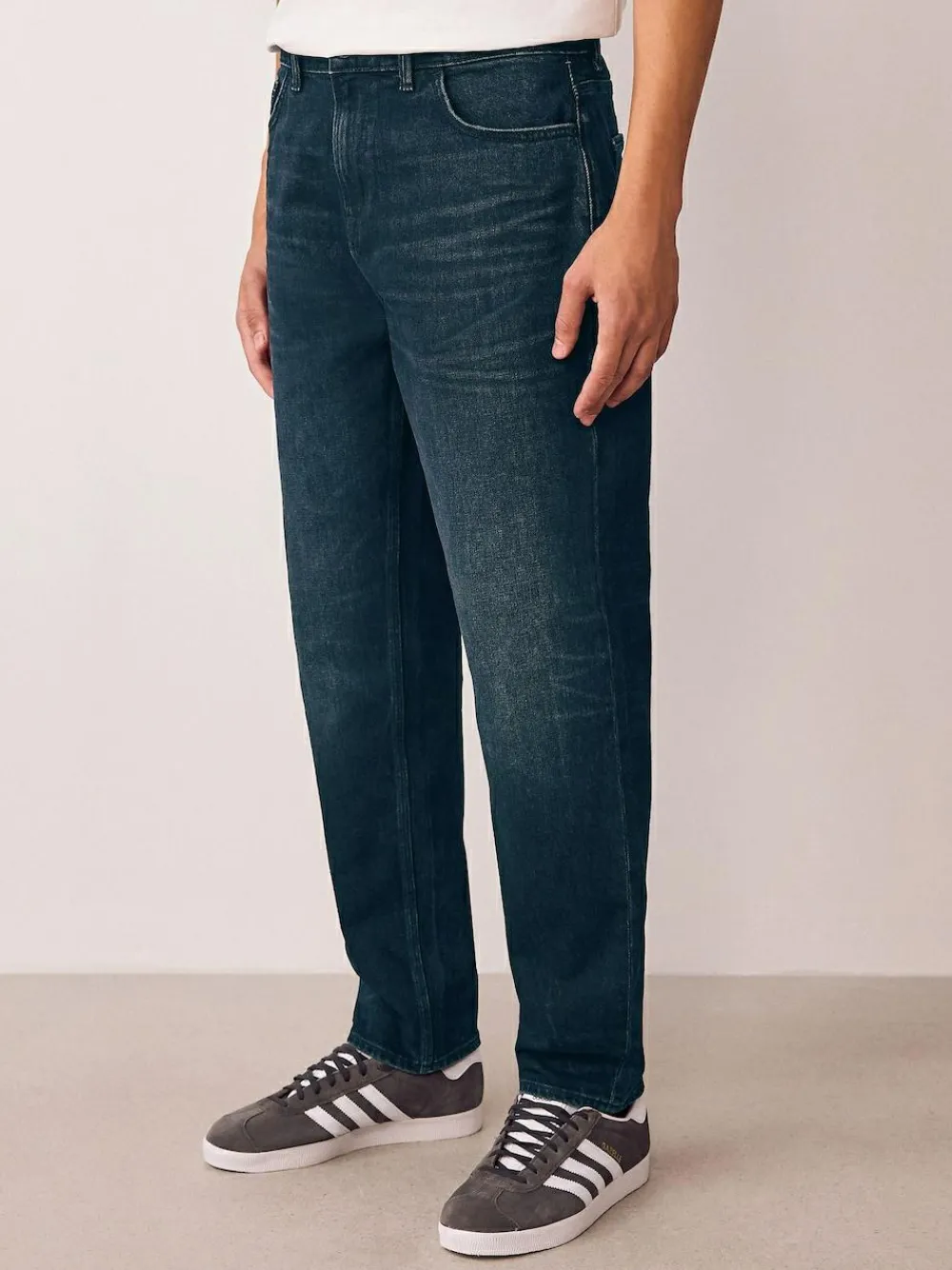 Next Regular Tapered Fit Authentic Stretch Denim Jeans Ink