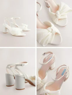 Next Ivory Forever Comfort® Wedding Bow Block Bridal Heel Shoes^Women Heels|Occasionwear