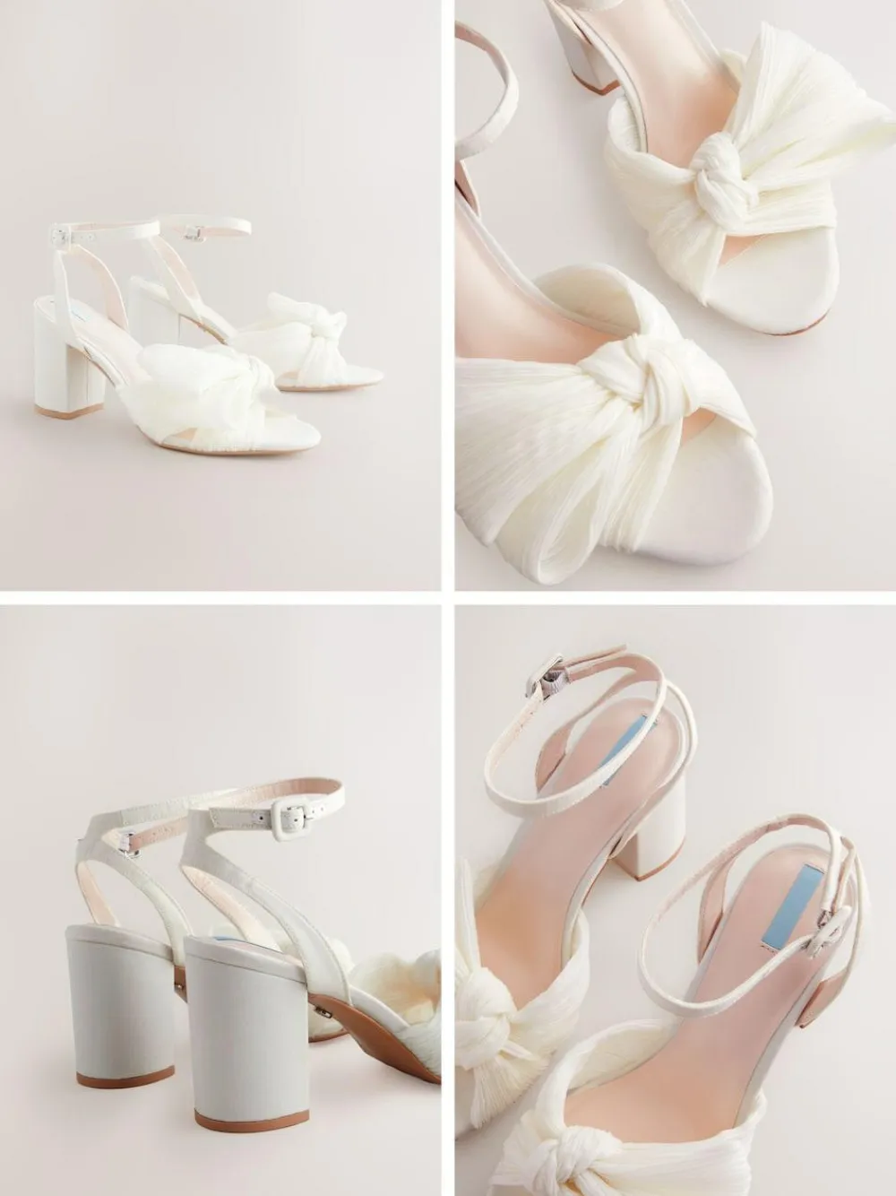 Next Ivory Forever Comfort® Wedding Bow Block Bridal Heel Shoes^Women Heels|Occasionwear