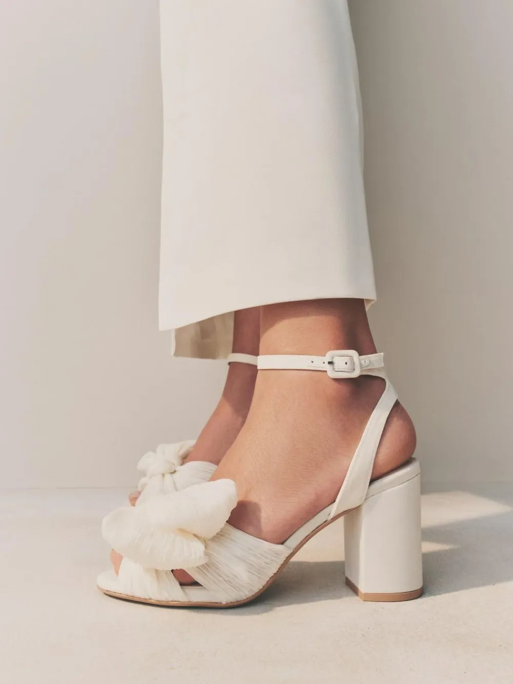 Next Ivory Forever Comfort® Wedding Bow Block Bridal Heel Shoes^Women Heels|Occasionwear