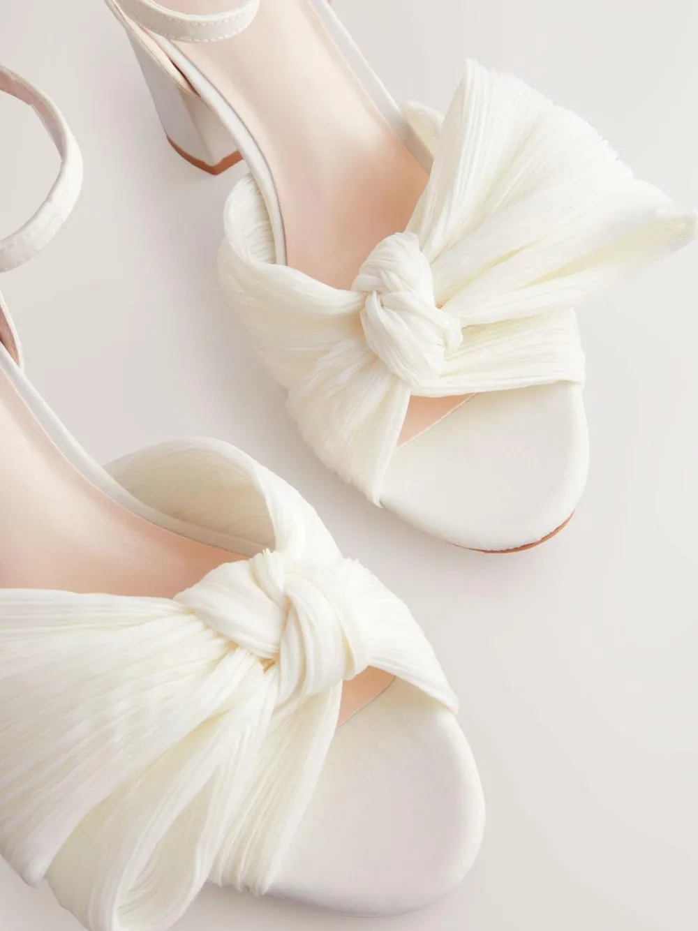 Next Ivory Forever Comfort® Wedding Bow Block Bridal Heel Shoes^Women Heels|Occasionwear