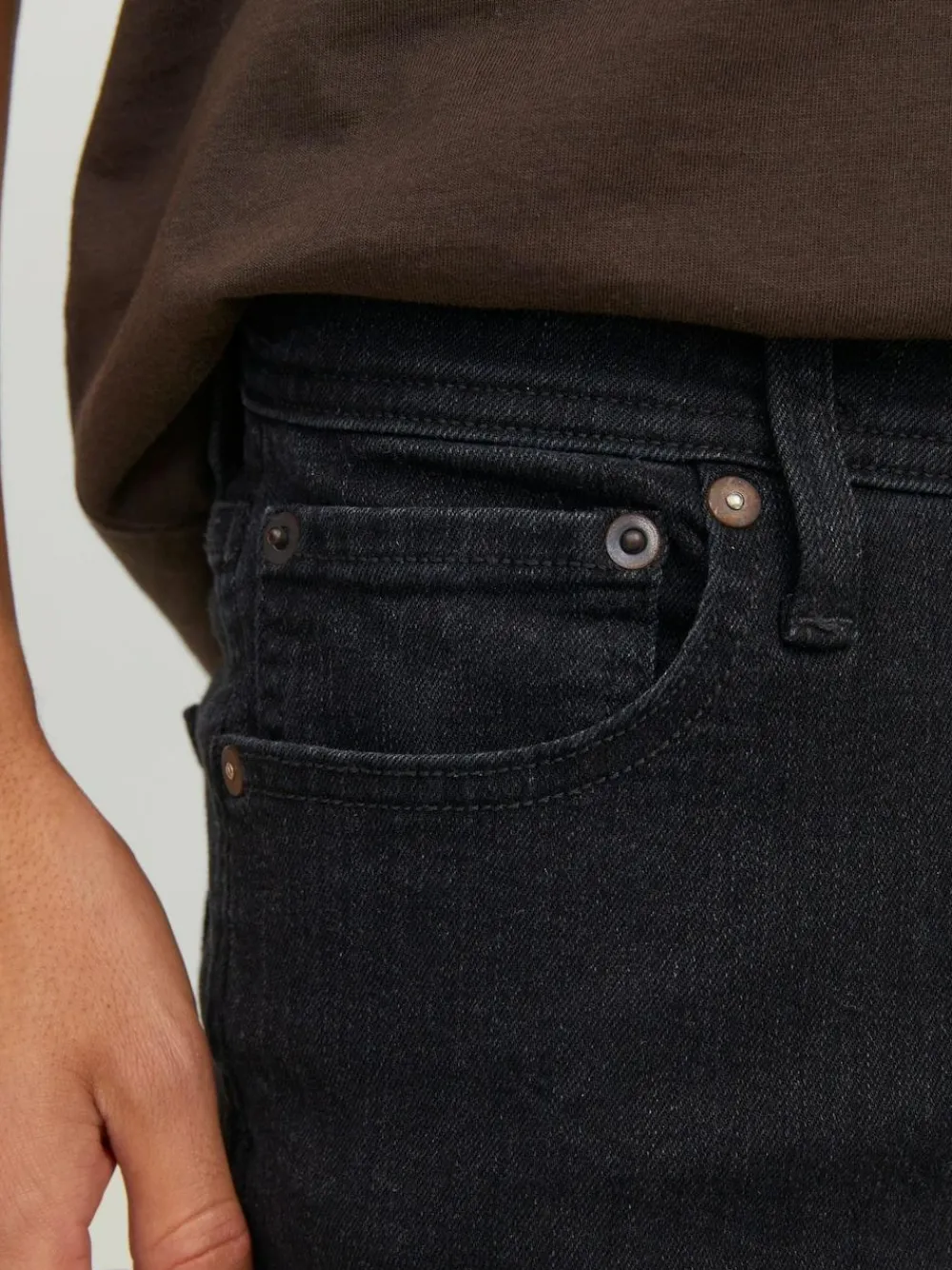 Online JACK & JONES Black Glenn Slim Fit Jeans