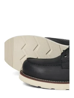 Hot JACK & JONES Black Leather Boots