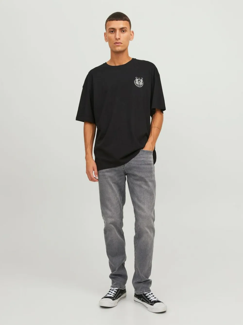 JACK & JONES Grey Wash Glenn Slim Fit Jeans^ Jeans|Jeans