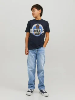 Sale JACK & JONES JUNIOR Chris Relaxed Fit Black Jeans Blue