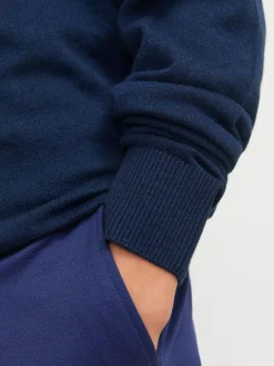 Outlet JACK & JONES JUNIOR Quarter Zip Knitted Jumper Blue