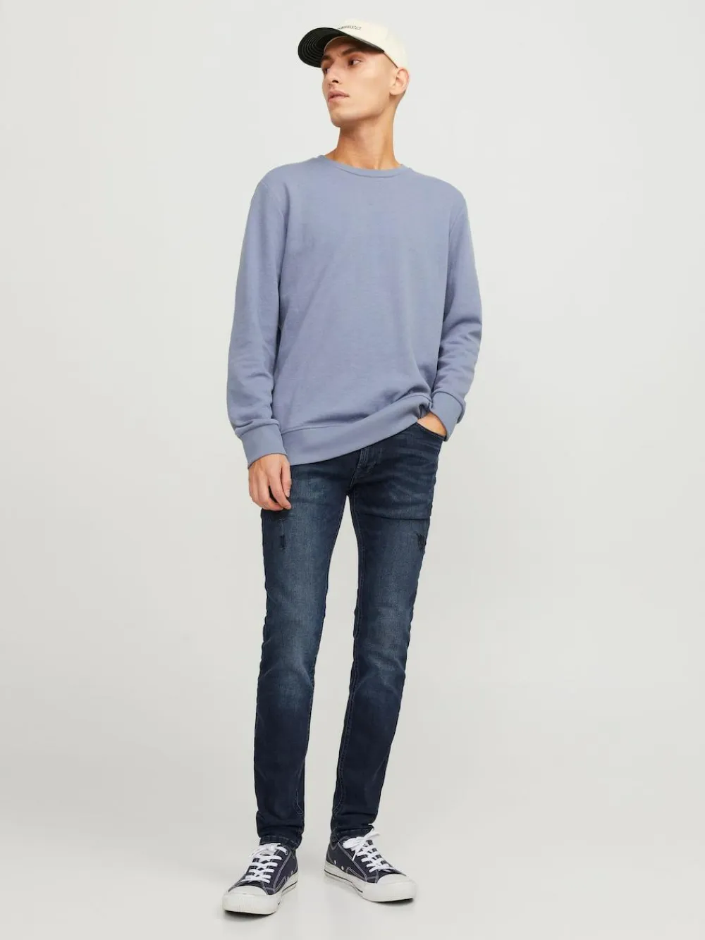 Discount JACK & JONES Liam Skinny Fit Jeans Sky Blue