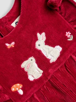 Jojo Maman Bébé Appliqué Velour Dungarees & Top Set^ Jumpsuits & Playsuits
