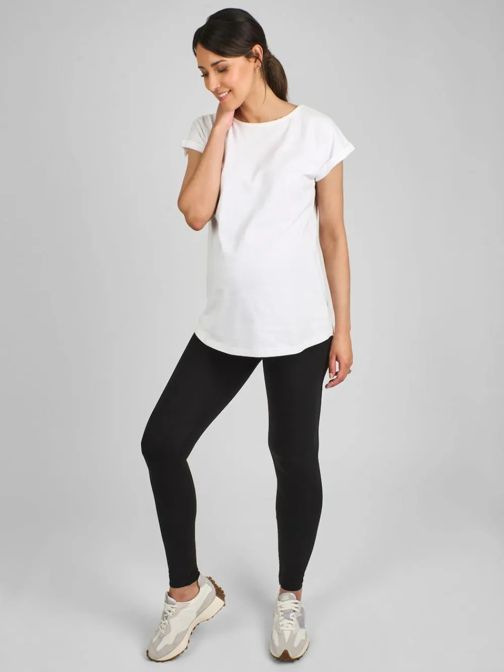 Jojo Maman Bébé Black Cotton Rich Jersey Maternity Leggings^Women Loungewear