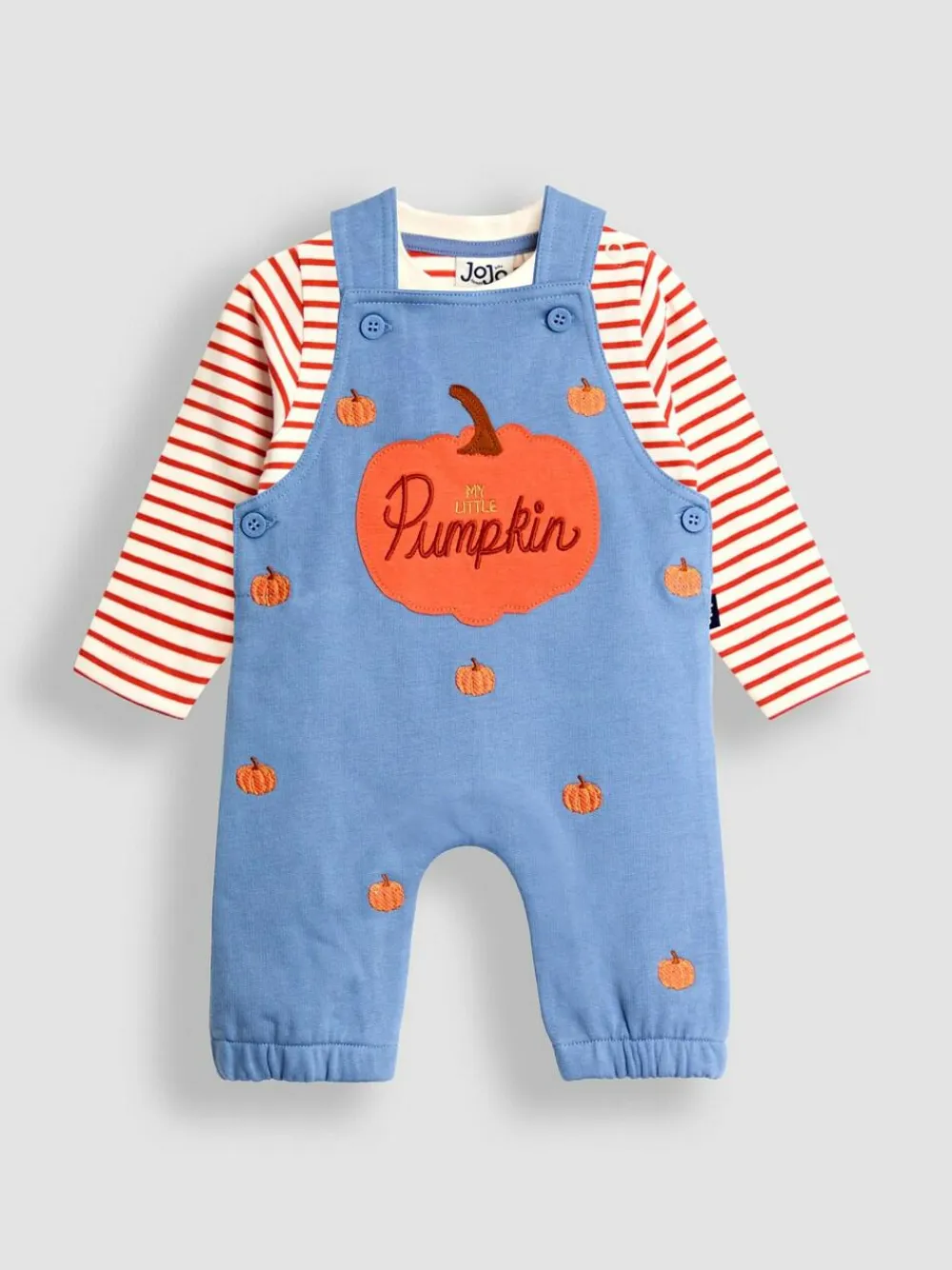 Jojo Maman Bébé 2-Piece Appliqué Dungarees & Print Top Set^BOY Dungarees