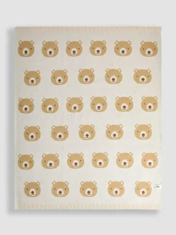 Online Jojo Maman Bébé Cream Bear Knitted Shawl