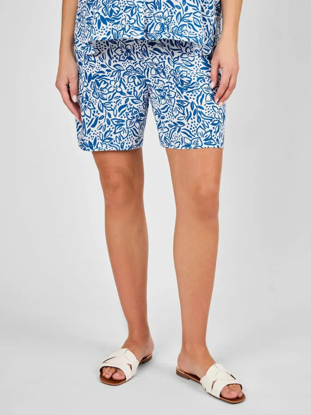 Jojo Maman Bébé Cream Floral Patterned Maternity Shorts^Women Shorts