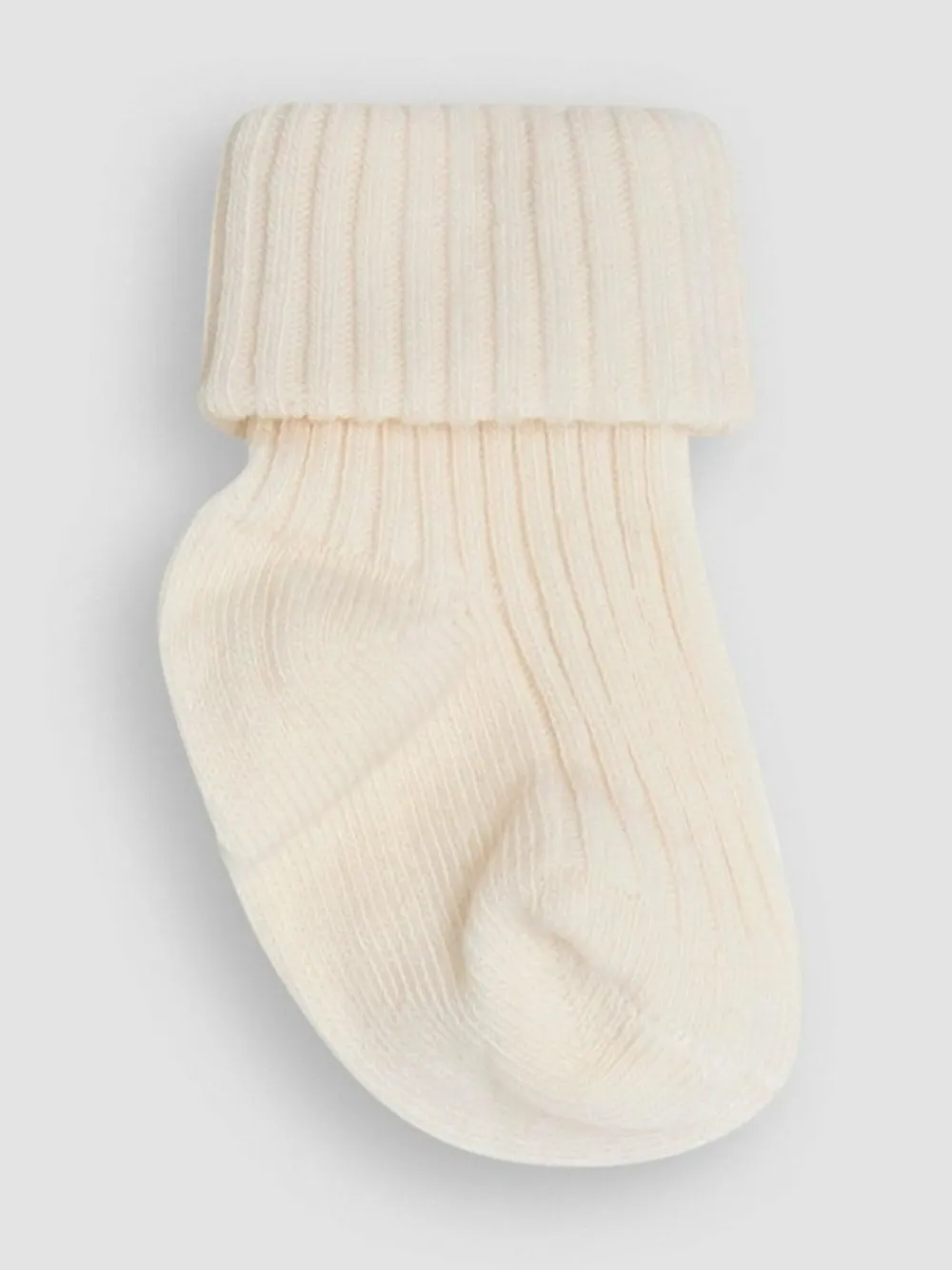 Discount Jojo Maman Bébé 3-Pack Ribbed Baby Socks Ecru Cream
