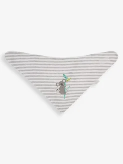 Jojo Maman Bébé Grey Koala 3-Pack Cotton Baby Dribble Bibs^ Bibs
