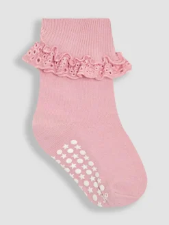 Clearance Jojo Maman Bébé Khaki Frilly Socks 3 Pack