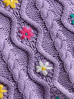 Jojo Maman Bébé Embroidered Chunky Knit Jumper^ Knitwear|Knitwear