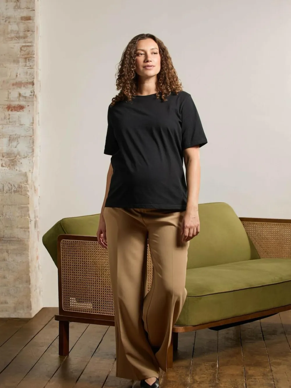 Sale Jojo Maman Bébé Natural Wide Leg Maternity Trousers