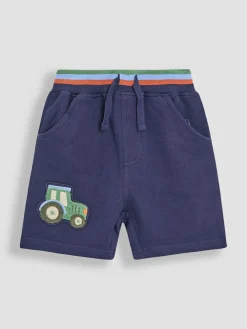 New Jojo Maman Bébé Navy Blue Appliqué Shorts