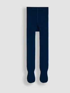Best Jojo Maman Bébé Navy Blue Cotton Rich Plain Tights