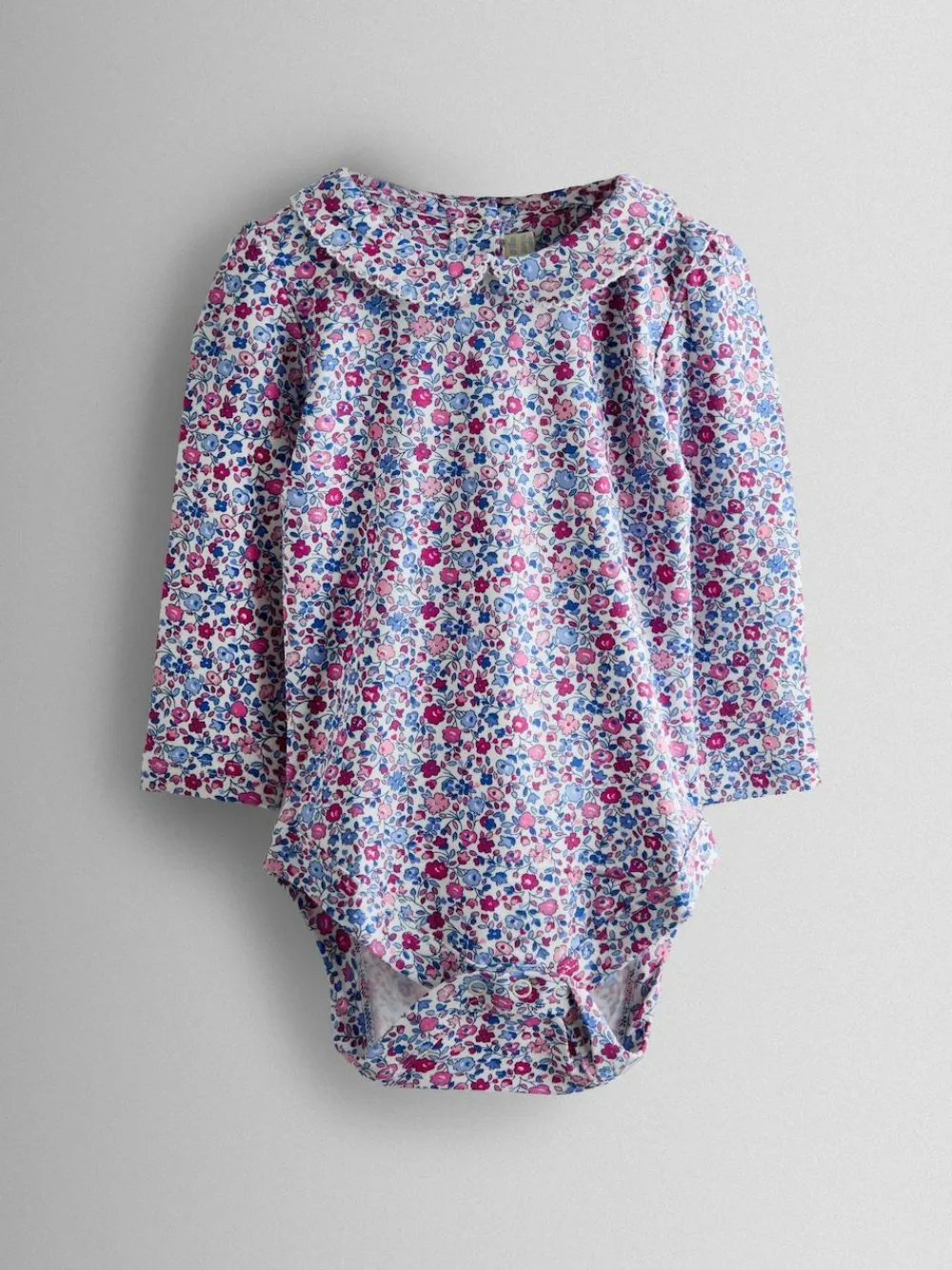 Jojo Maman Bébé Pink 2-Pack Ditsy Floral Peter Pan Bodies^ Bodysuits & Vests|Vests