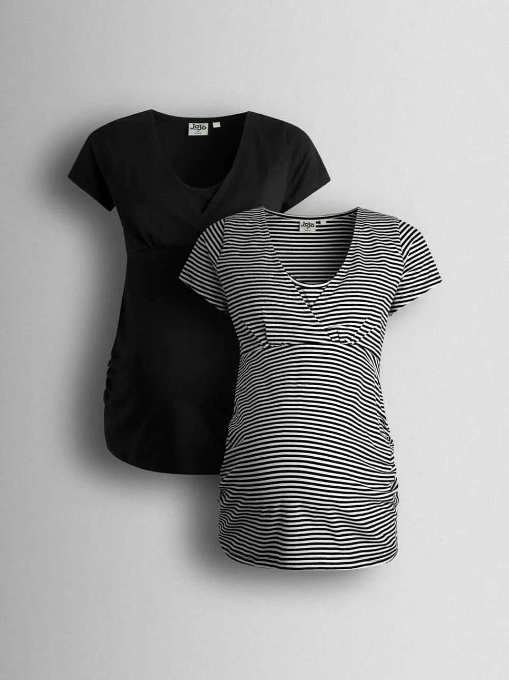 Discount Jojo Maman Bébé True Black 2-Pack Maternity And Nursing T-Shirts