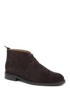 Discount Jones Bootmaker Deacon Suede Chukka Boots Dark Brown