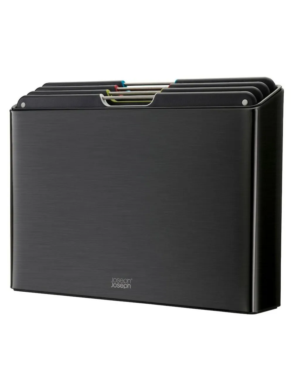 Joseph Joseph 4 Piece Black Folio Steel Carbon Black Chopping Board Set^ Branded Kitchenware