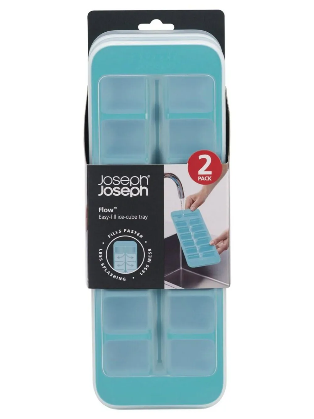 Hot Joseph Joseph Blue Flow Easy-fill Icecube Tray 2pk