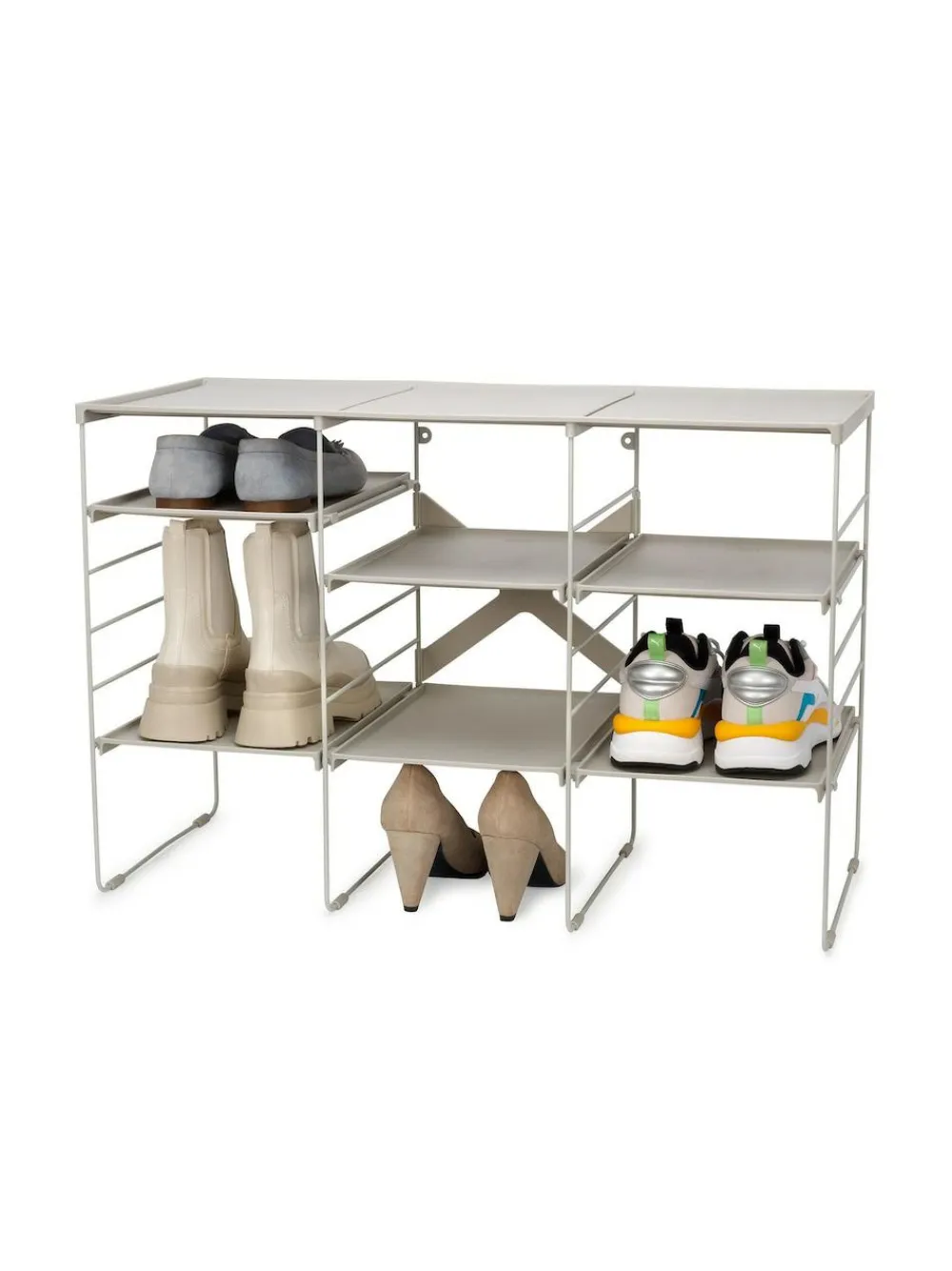 Clearance Joseph Joseph Ecru Level Plus Adjustable Shoe Rack