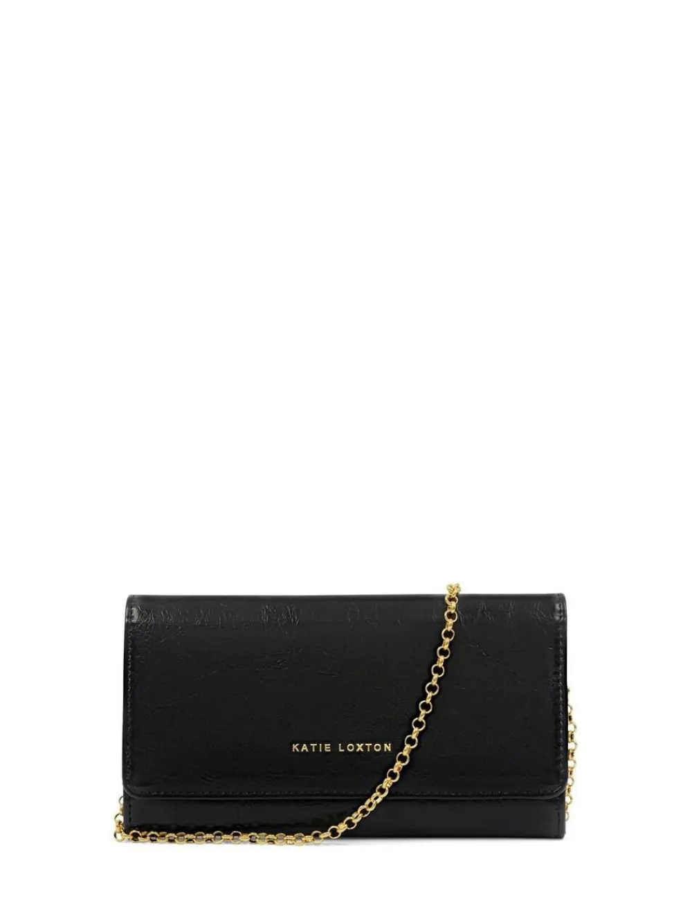 Hot Katie Loxton Black Zea Patent Crackle Cross-Body Purse