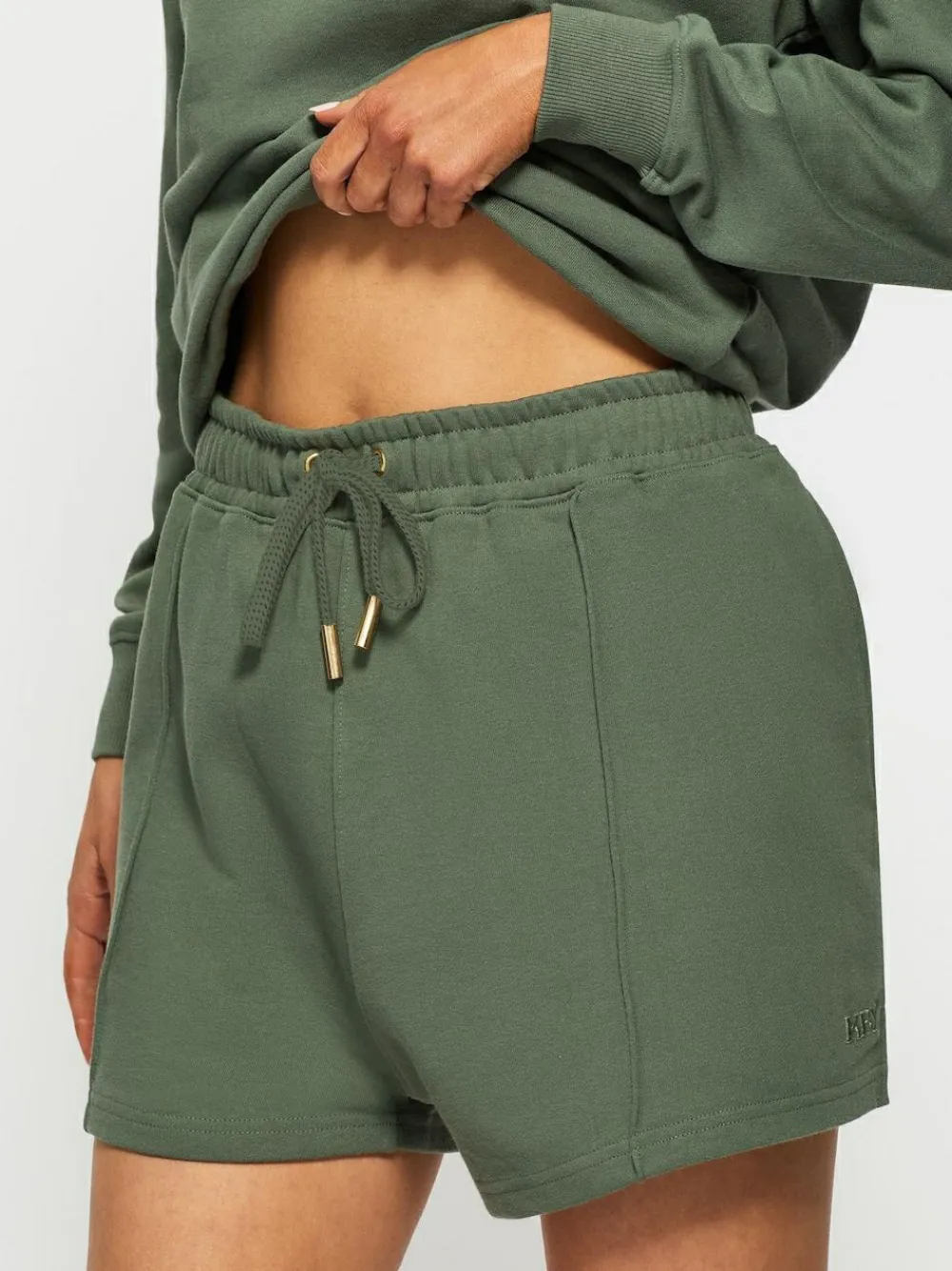 New KBX White Jessica Shorts Green