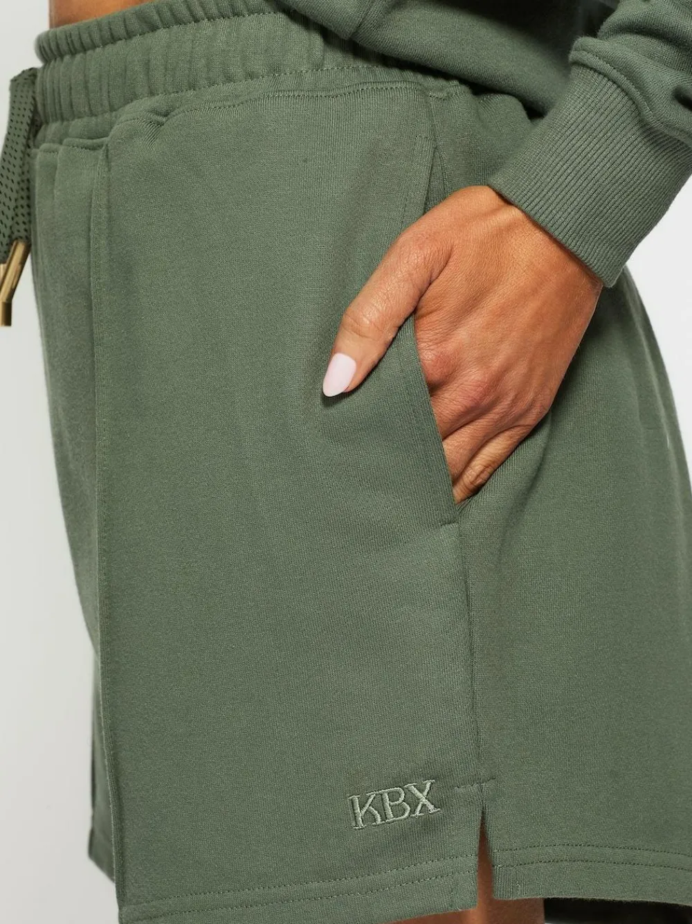 New KBX White Jessica Shorts Green