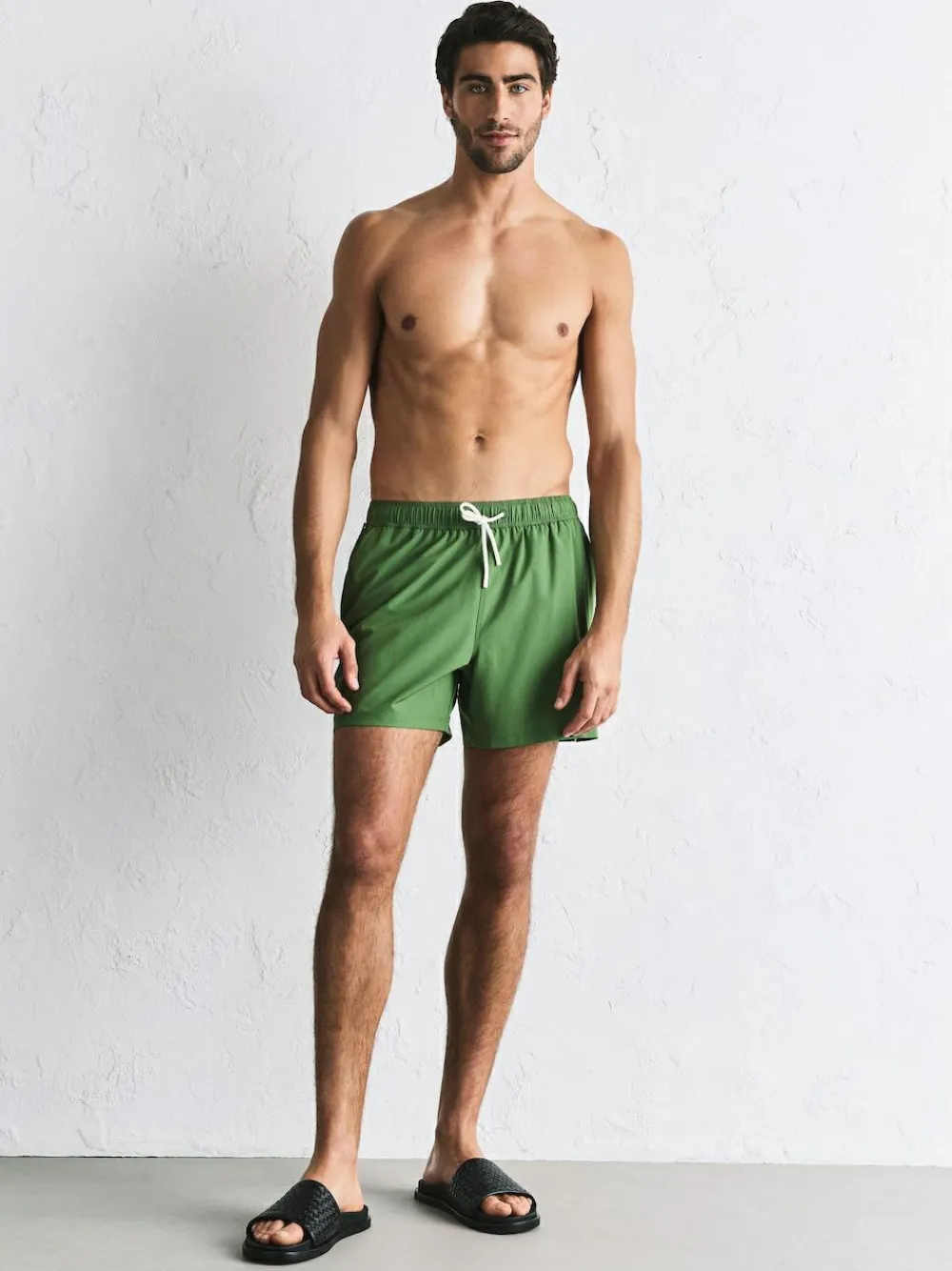 Next Motion-Flex 5 Inch Swim Shorts Khaki Green